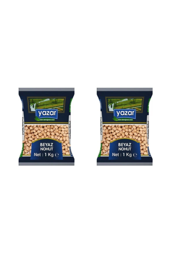 Yazar 12 MM  Beyaz Nohut 1 KG x 2 Paket - 2