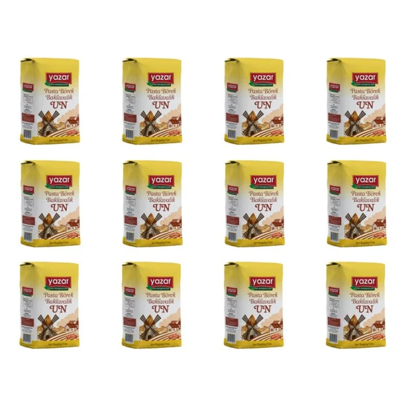 Yazar Pastalık Böreklik Baklavalık Çok Amaçlı Un 1 Kg x 12 Paket - Resim 2