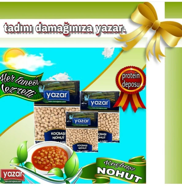 Yazar BEYAZ 12 Ml Nohut 1 kg x 4 Paket - 2