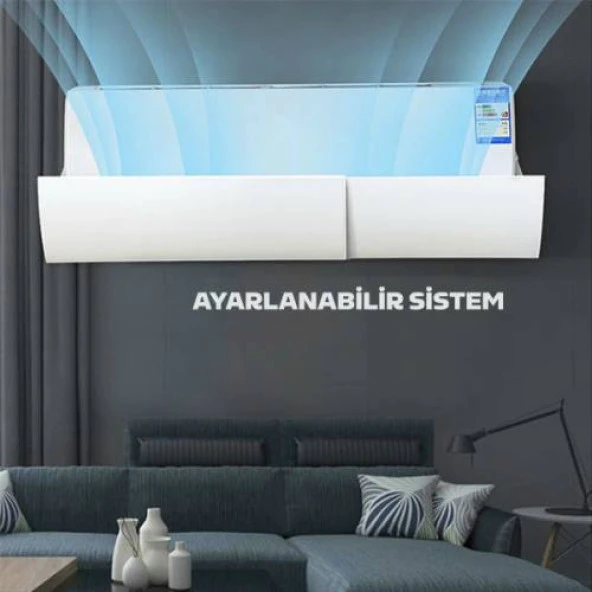 Coofbe Yapışkanlı Ayarlanabilir Klima Hava Yönlendirici Aparat Klima Aparatı Siperlik Yön Aparatı - 3