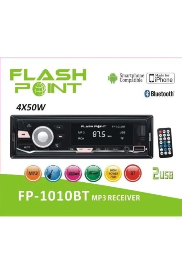 Flashpoint Kaliteli Bluetooth Oto Teyip Araba Teyibi Mp3