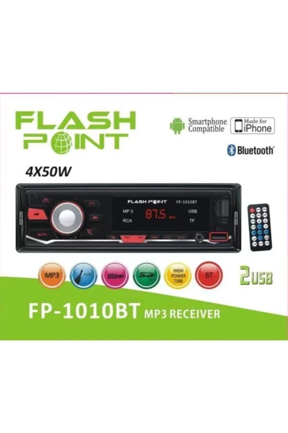 Flashpoint Kaliteli Bluetooth Oto Teyip Araba Teyibi Mp3 - 2