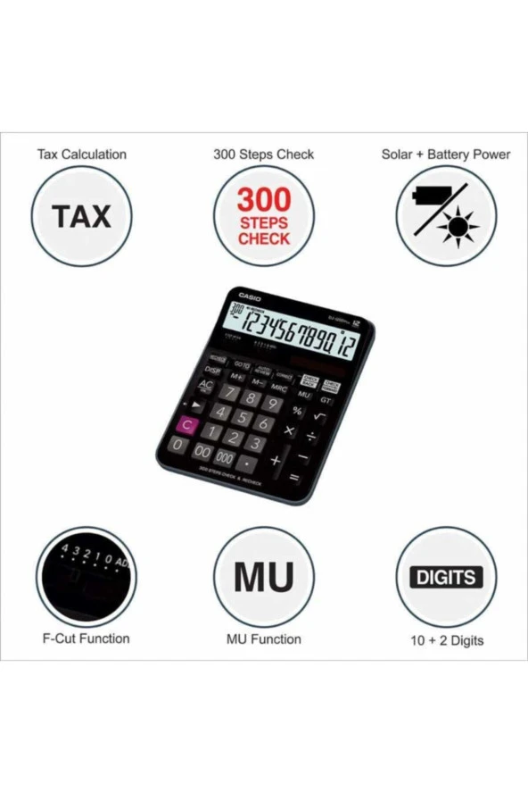 Dj-120d Plus 12 Haneli Büyük Hesap Makinesi - 3