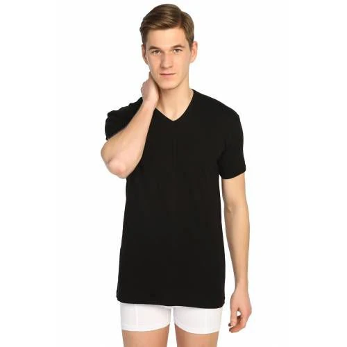 Tutku 0107 Ribana V Yaka Erkek Beyaz Siyah Gri Fanila - Resim 3