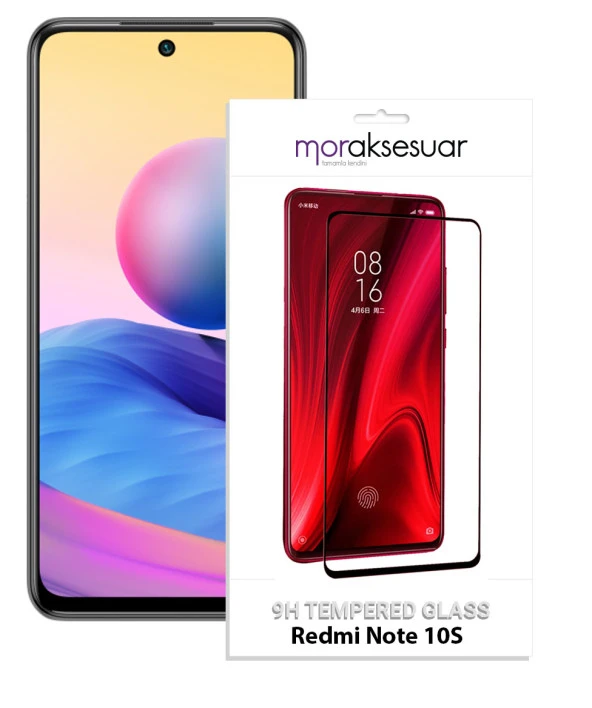 Xiaomi Redmi Note 10S 5D Ekran Koruyucu Cam Tam Kaplayan