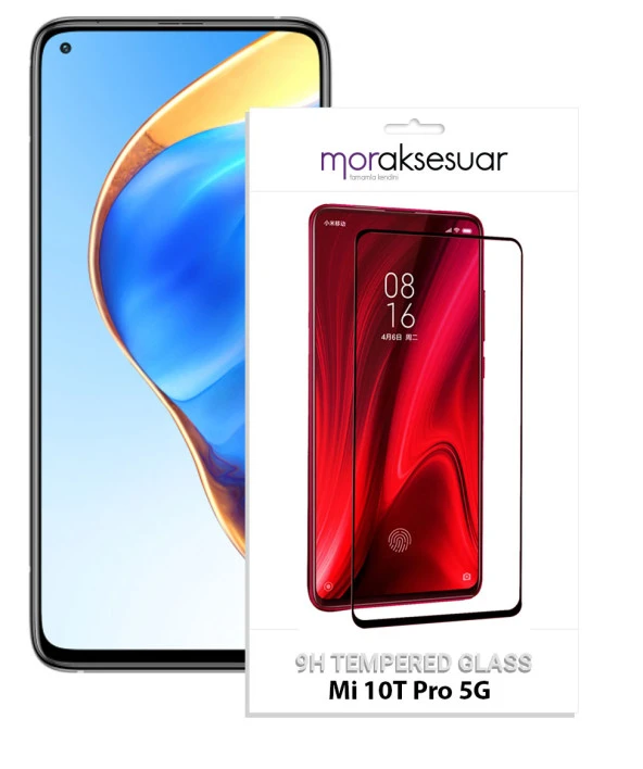 Xiaomi Mi 10T Pro 5G 5D Ekran Koruyucu Cam Tam Kaplayan