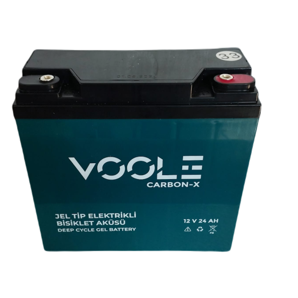 VOOLE 12V 24 AH  ELEKTRİKLİ BİSİKLET JEL AKÜSÜ 2024 TARİHLİ