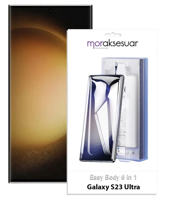 Samsung Galaxy S23 Ultra Zore Uygulama Aparatlı 6in1 Easy Body Ekran Koruyucu