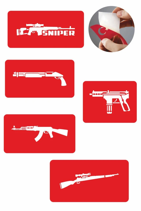 Silah Modelleri Dövme Şablonu Kına Deseni