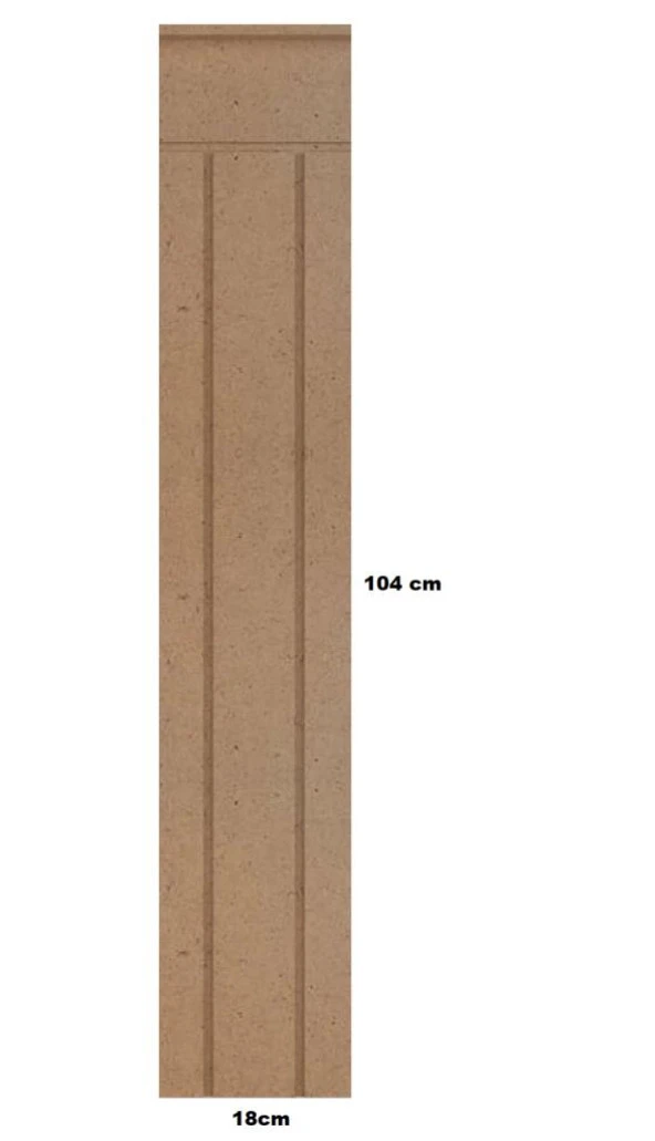 Renkli Duvarlar Iskandınav Model( 18 X 104 Cm )Dekoratif Duvar Paneli Boyanabilir Ahşap 6 Mm Ham Mdf Duvar Paneli - 2