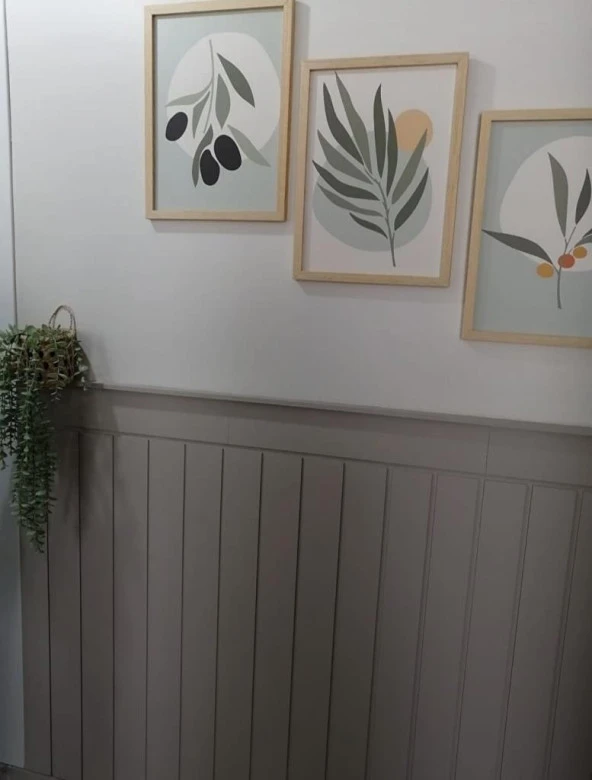 Renkli Duvarlar Iskandınav Model( 18 X 104 Cm )Dekoratif Duvar Paneli Boyanabilir Ahşap 6 Mm Ham Mdf Duvar Paneli - 6