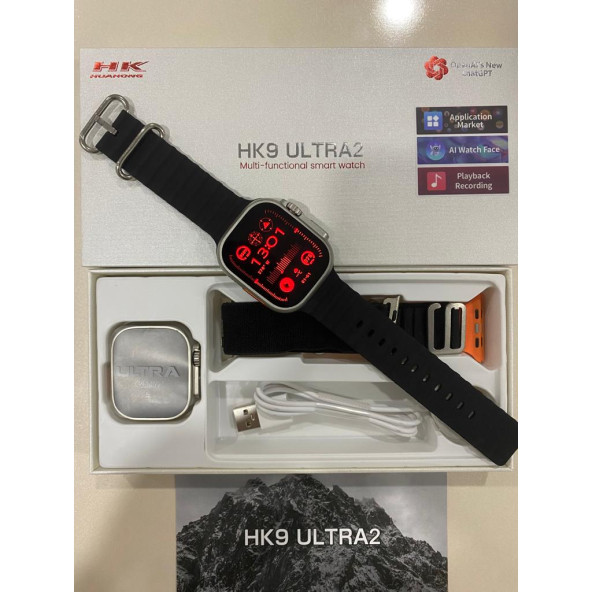 Hk9 Ultra 2 Son versiyon Watch Ultra 2 Amoled Ekran Akıllı Saat Smartwatch