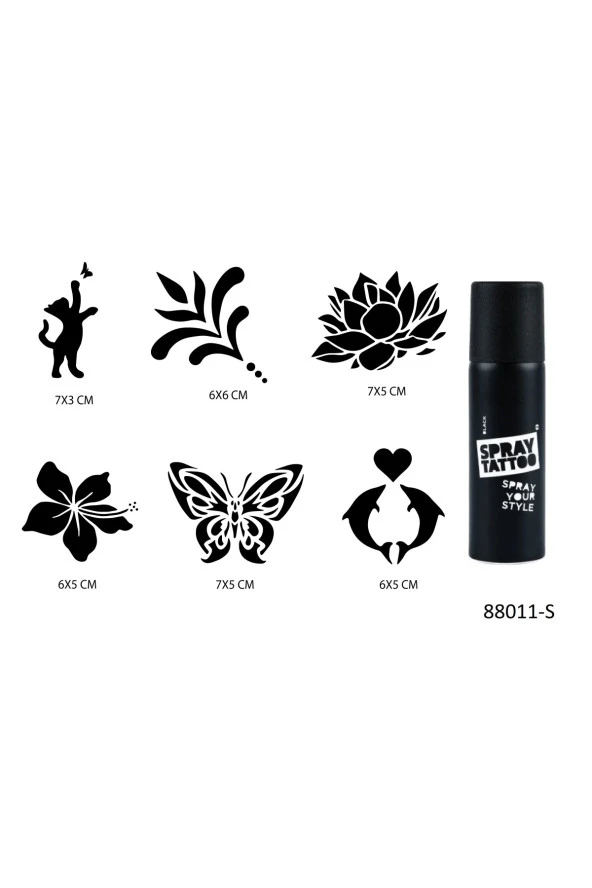 Zarif Modeller Spray Tattoo Geçici Sprey Dövme Seti