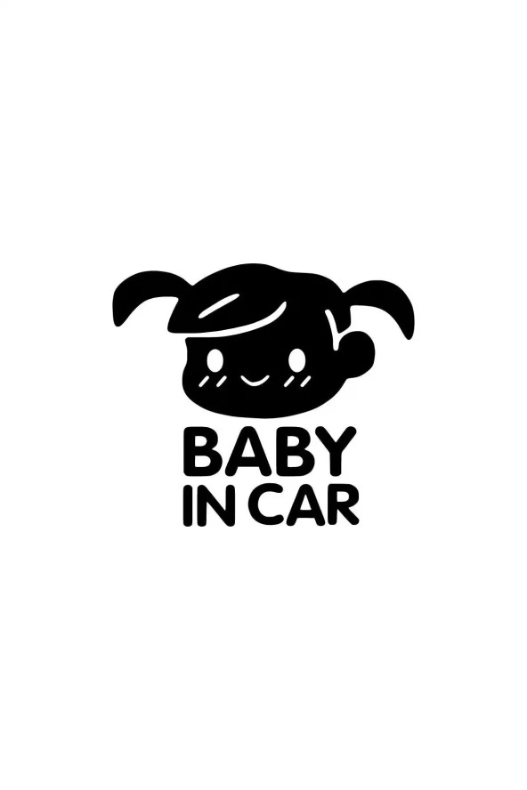 Baby in Car - Araç, Oto, Laptop, Duvar Uyumlu Sticker 20*18 Cm