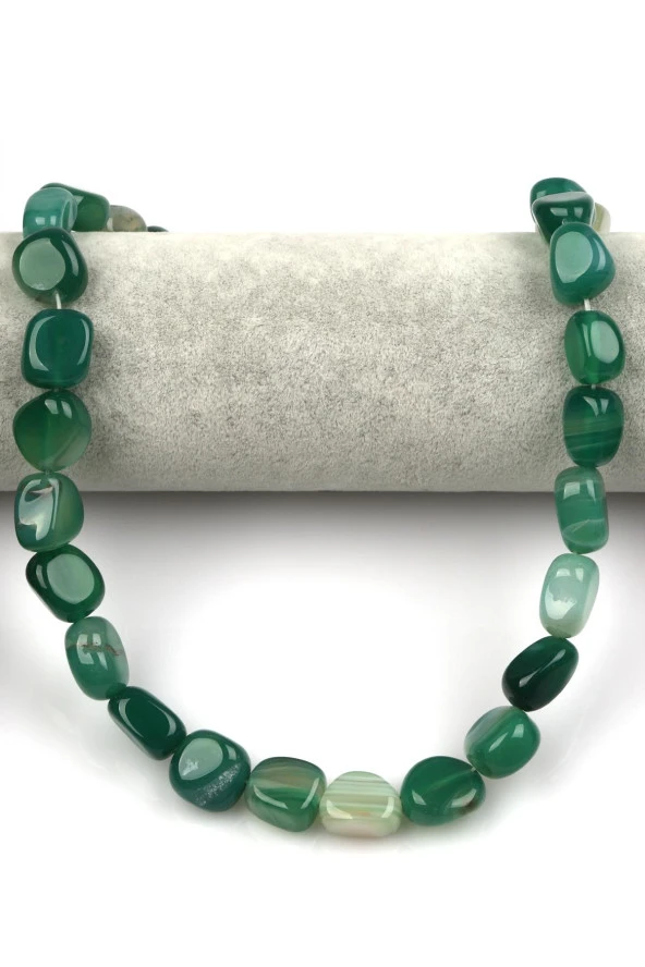 Akik Doğal Taş Dizi 9 x 15 mm Şekilsiz Kesim - Resim 2