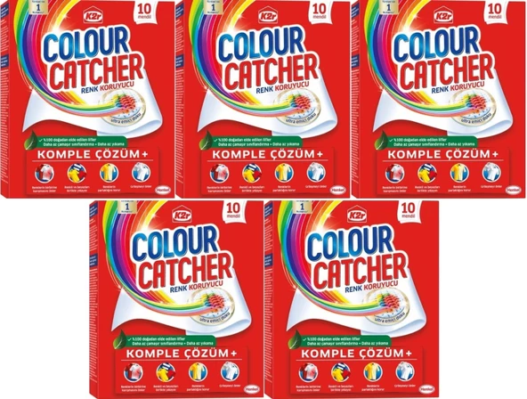 K2R Colour Catcher Renk Koruyucu Mendil 50 Li Set (5PK*10)