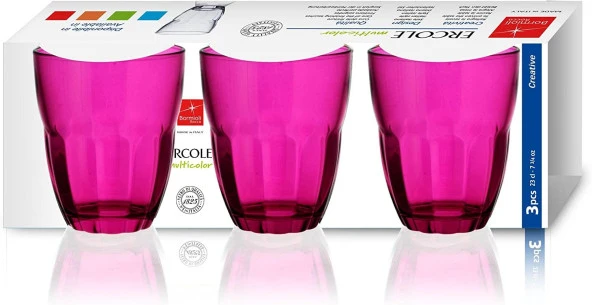 Bormioli Rocco Ercole Fushia 3lü Set-23 cl. - 4