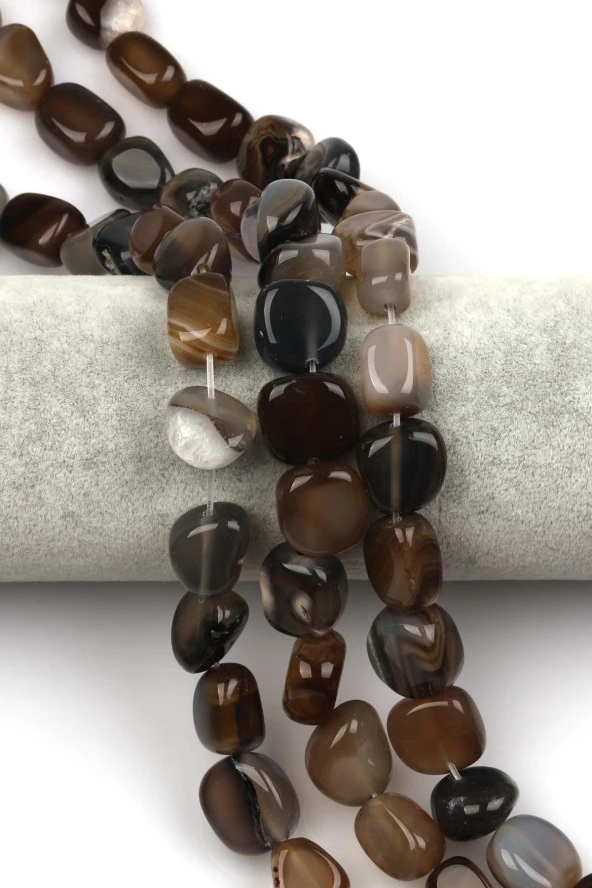 Akik Doğal Taş Dizi 9 x 15 mm Şekilsiz Kesim