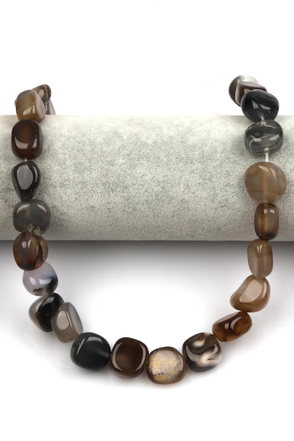 Akik Doğal Taş Dizi 9 x 15 mm Şekilsiz Kesim - 2