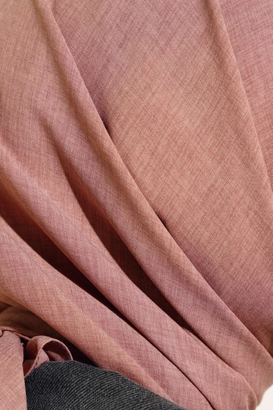 Taşlanmış Keten Eşarp Pudra -32 - Resim 4