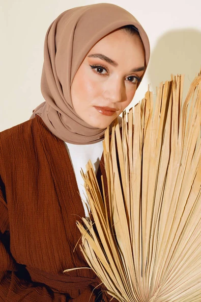 Medine İpeği Eşarp Bronz - Resim 2