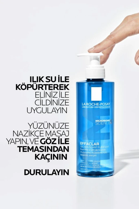 La Roche Posay Yağlı Ve Akneye Eğilimli Ciltler Için Effaclar Jel 400ml Yeniden Dolum Paketi - Resim 6