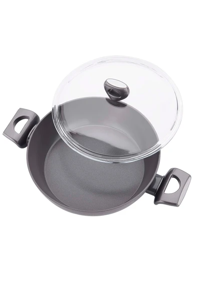 Korkmaz A3933 Nora Seramik Kısa Tencere 24x5,8 Cm - Resim 3