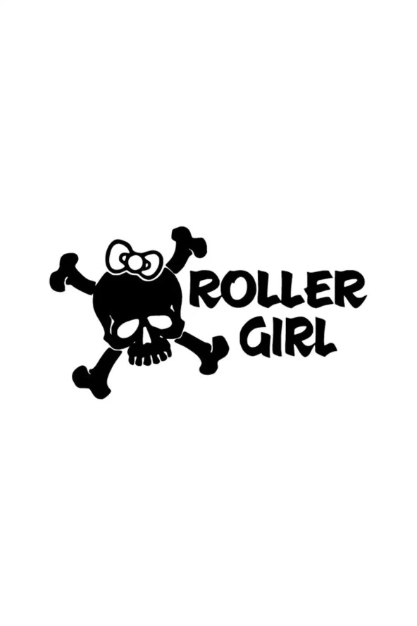 Roller Girl - Araç, Oto, Laptop, Duvar Uyumlu Sticker 15*7 Cm