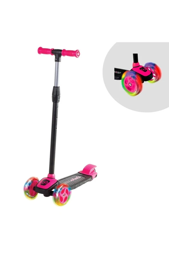 Scooter Cool Whells Işıklı 3 Tekerlekli Twist Pembe