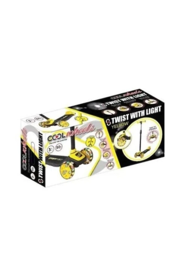 Furkan Scooter Cool Wheels Twist Işıklı Sarı - Resim 2