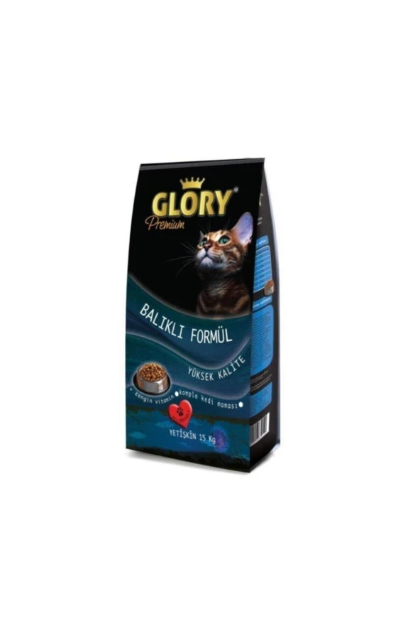 Glory Premium Balıklı Yetişkin Kedi Maması 15 Kg