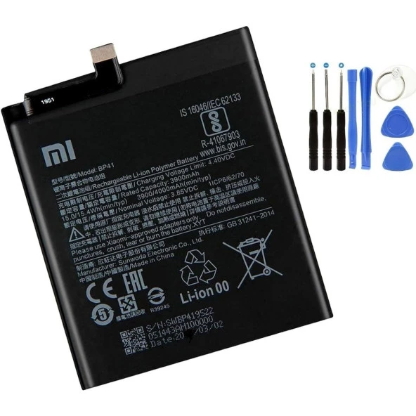 Xiaomi Redmi K20 Pro Batarya Pil + Tamir Seti Bp41