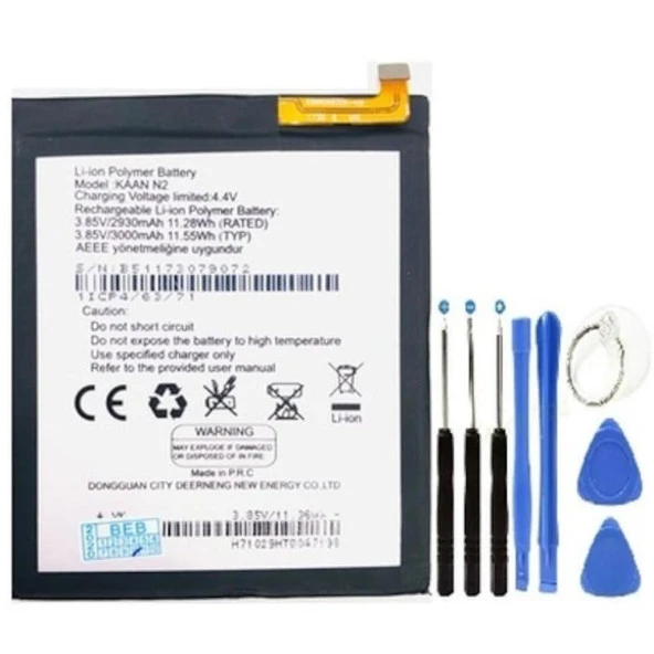 Kaan N2 Pil Batarya + Tamir Seti 3000 Mah