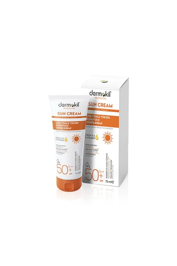 Dermokil Sun Cream-çok Yönlü Yüksek Koruyucu Güneş Kremi Spf 50 Faktör  75 Ml