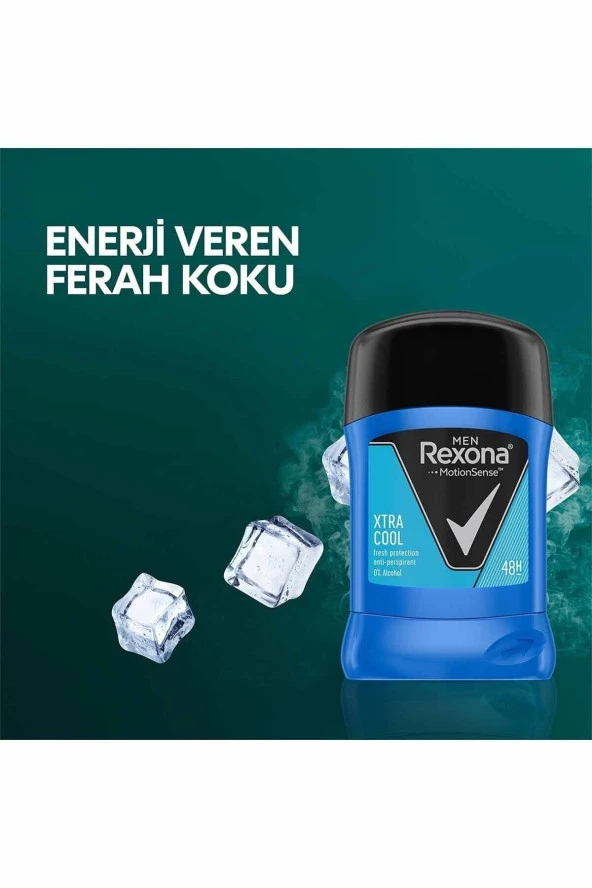 Rexona Men Stick Deodorant Xtra Cool 50 gr 2 Adet - 4