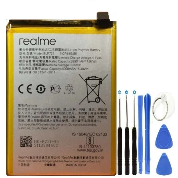 Realme C2 Pil Batarya Blp721 + Tamir Seti