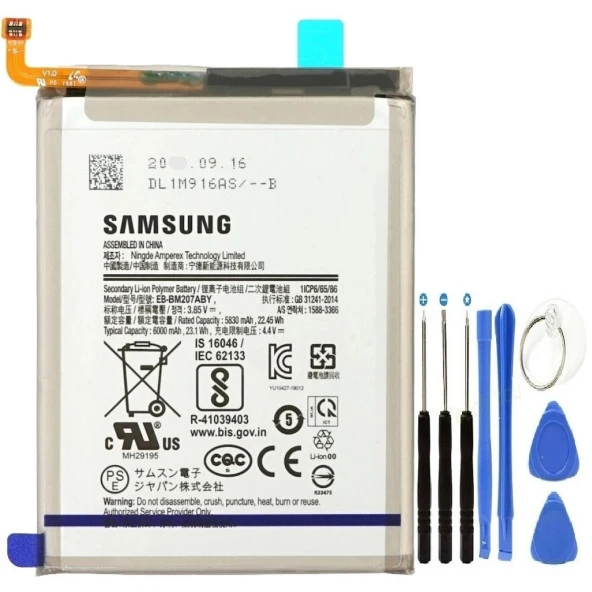 Samsung Galaxy M21 Uyumlu Pil Batarya + Tamir Seti M215 5830 Mah Eb-bm207ab