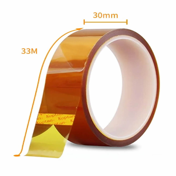 Kapton Bant 30mm x 30 Metre Yüksek Düşük Sıcaklık -73C  260C Termal Isıya Dayanıklı Güçlü Yalıtım - 2
