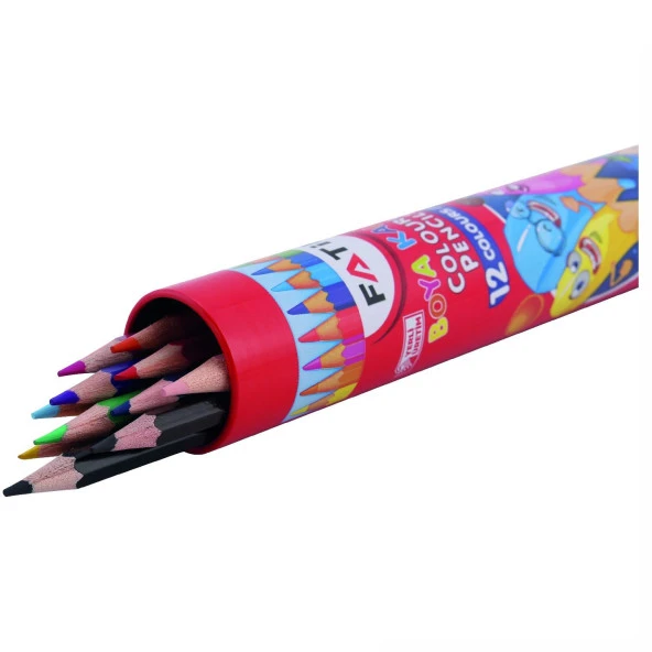 Fatih Metal Tüp Kuru Boya Kalemi 12 Renk - Resim 2