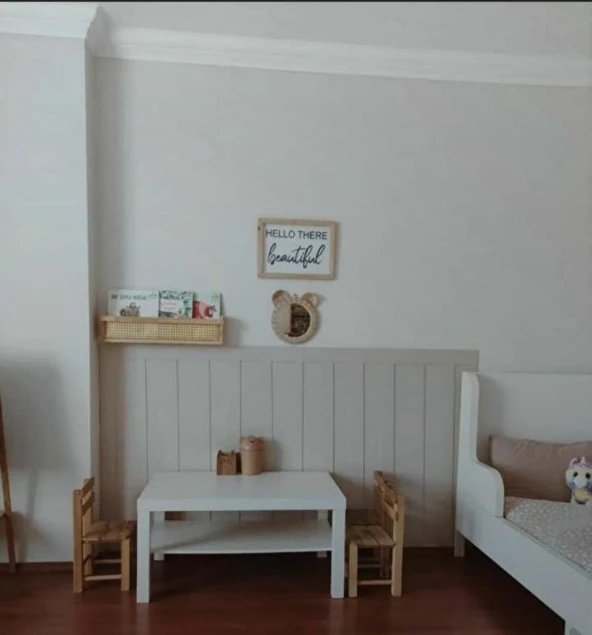 Renkli Duvarlar Iskandinav Duvar Çıtası 1 Paket (5 ADET) 8x100 Cm Mdf Duvar Çıtası - 2