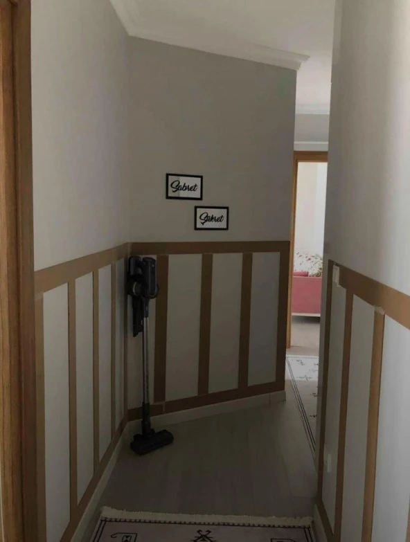 Renkli Duvarlar Iskandinav Duvar Çıtası 1 Paket (5 ADET) 8x100 Cm Mdf Duvar Çıtası - 3