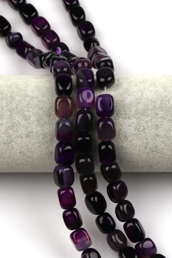 Akik Doğal Taş Dizi 8 x 12 mm Şekilsiz Kesim ürün görseli