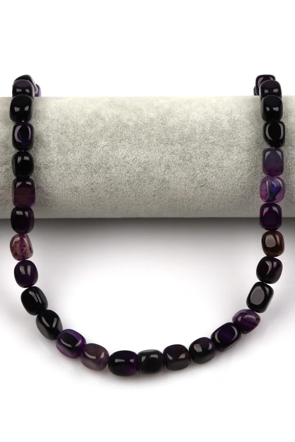 Akik Doğal Taş Dizi 8 x 12 mm Şekilsiz Kesim - Resim 2