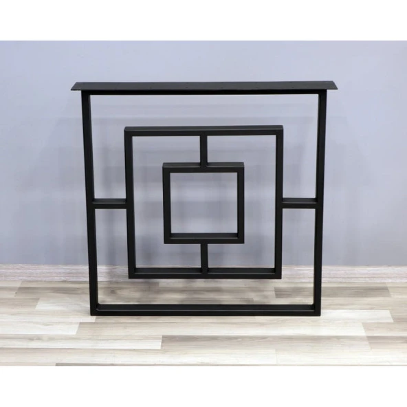 Siyah Metal Masa Ayağı Yemek Masası Ayakları Kare Masa Ayağı - Resim 3