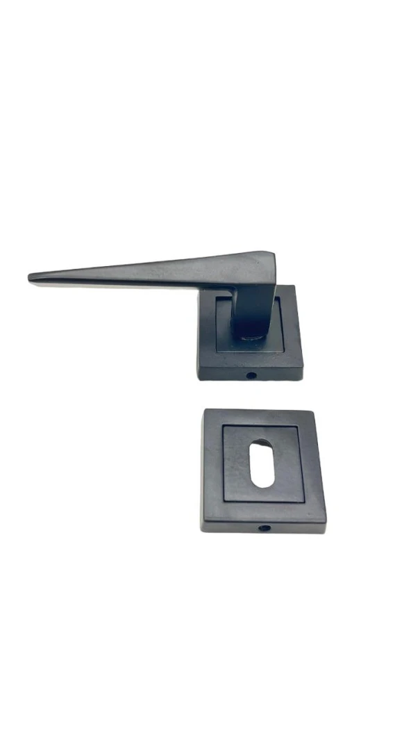 Contacall Mat Siyah Kapı Kolu Ön Arka Kilit Kısmı Takım - 2