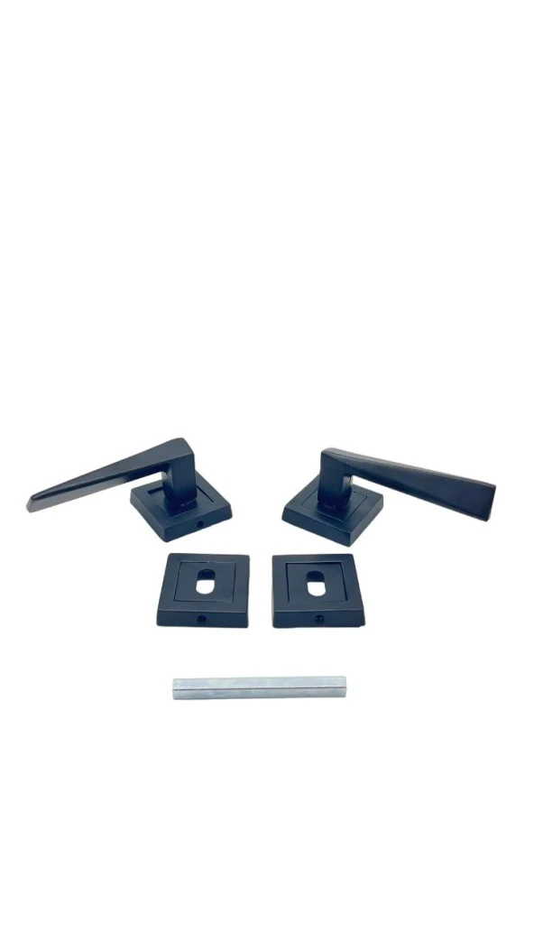 Contacall Mat Siyah Kapı Kolu Ön Arka Kilit Kısmı Takım - 4