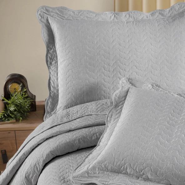 Schafer Home Elegance Yatak Örtüsü Seti 3 Parça-Gri - 2