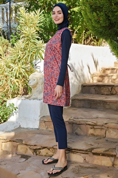 Ruko Maio 23136-9 0 Yaka Paraşüt Kumaş Tam Tesettür Mayo - 2