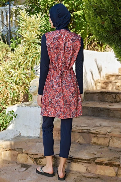 Ruko Maio 23136-9 0 Yaka Paraşüt Kumaş Tam Tesettür Mayo - 3