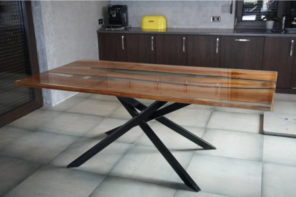 Çapraz Ayak Mutfak Masası Kütük Masa Ayağı Metal Mobilya Ayağı - Resim 5